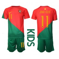 Echipament fotbal Portugalia Joao Felix #11 Tricou Acasa Mondial 2022 pentru copii maneca scurta (+ Pantaloni scurti)